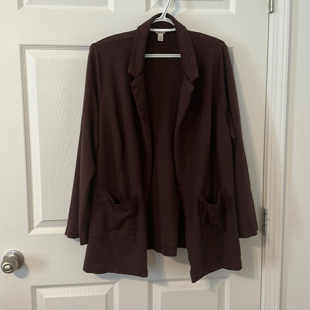 Ponte Blazer. Deep brown.